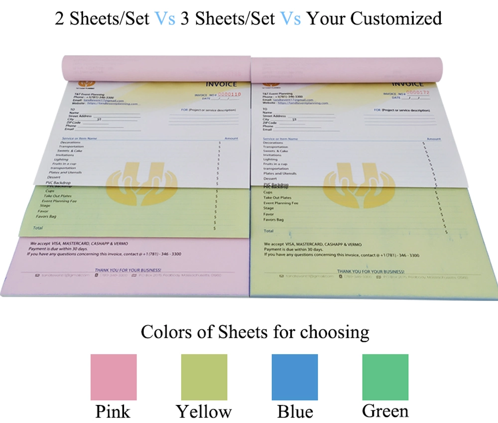 Top Seller Essential Stationery Bond Paper Perfect Binding Full Color Printing Invoice Duplicate Book