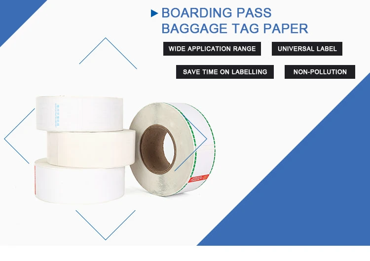 Custom Airline Boarding Pass Baggage Tag Thermal Sticker Paper Foldable Self Adhesive Label Material Direct Thermal Paper 99%off