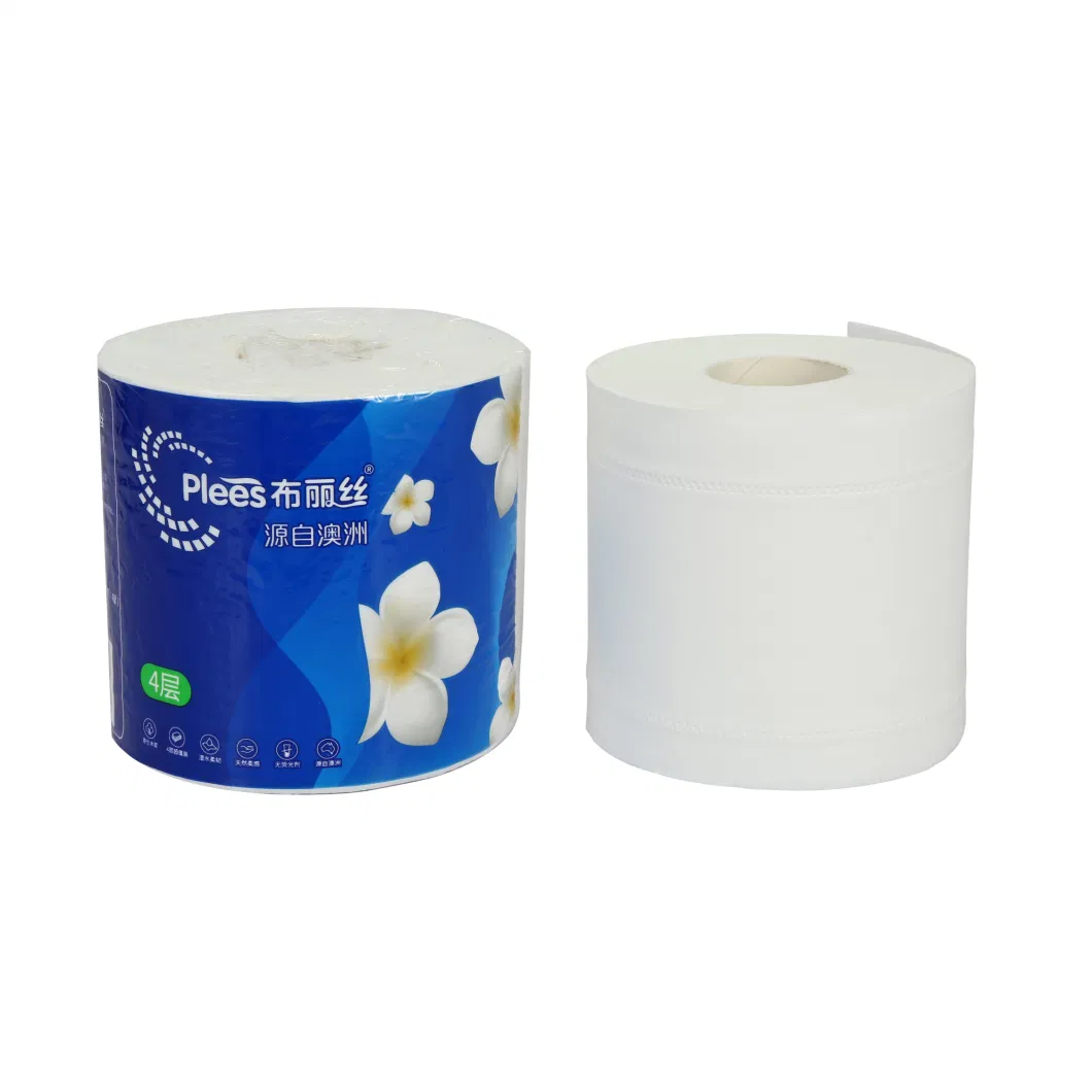 Non Fluorescent Tissue Roll Virgin Pulp Toilet Paper Roll Bathroom Paper