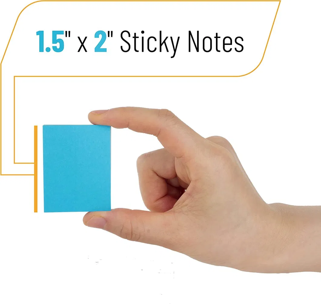 Sticky Notes 1.5X2 Inch Bright Colors Self-Stick Pads 24pads/Pack 75 Sheets/Pad