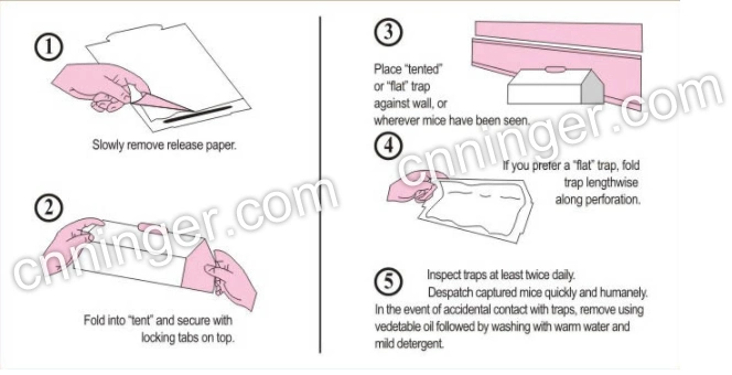 Mouse Glue Trap, Rat Glue Trap Paper Folded