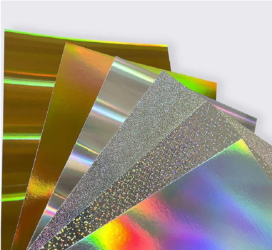 250g Holographic Mirror Foil Laser Metalized Gold Silver Paper