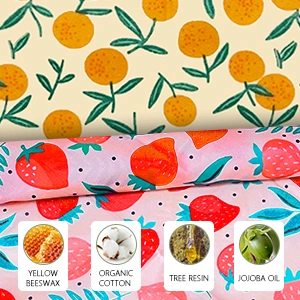 Basic Customization Reusable Organic Natural Customized Size Pattern Beeswax Food Wrap Paper