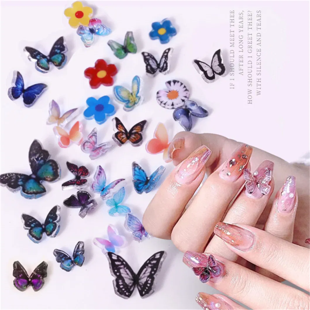 Nail Shrink Butterfly Net Red Hot Butterfly Ornaments Japanese DIY Nail Decoration Heat Shrink Machine Finished Butterfly Nail Stickers