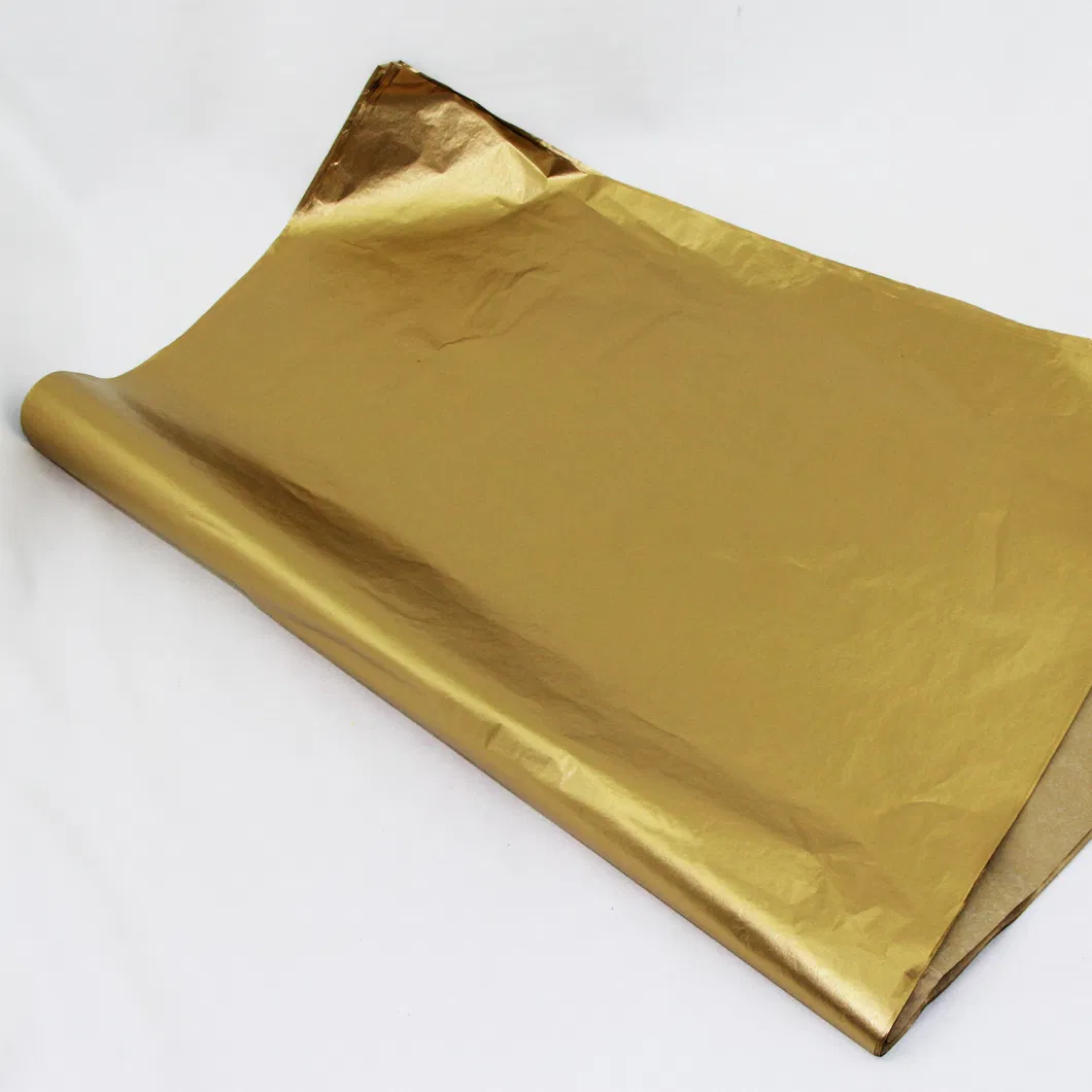 Full Printed Metallic Gold Color Wrapping Tissue Paper