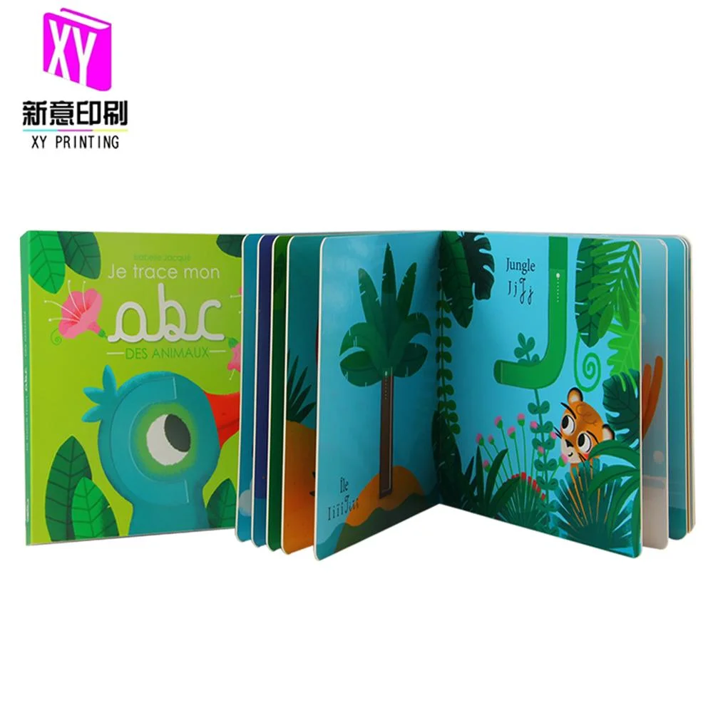 Custom Printing Book Easy Animal Words Book for School Kids Children Fancy Art Surface Finish Work Paper Board Color