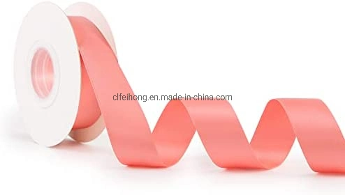 Factory Wholesale Colorful Double Face Customized Sation Ribbon with Factory Price Lavender