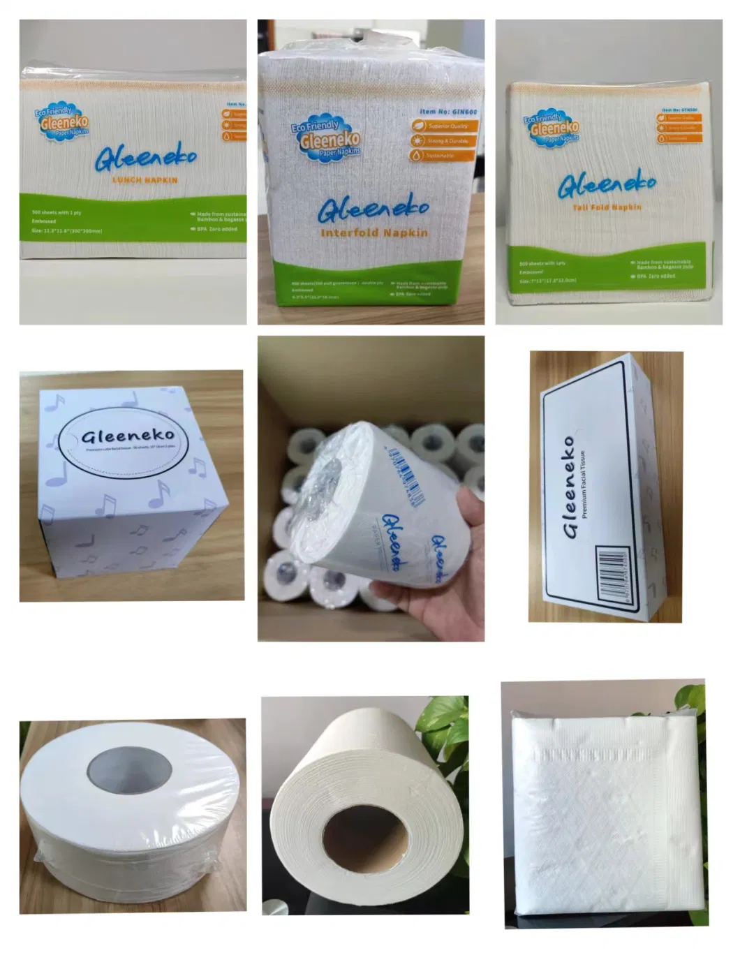 100% Natural Virgin Tissue Paper Tall Fold Napkin Paper