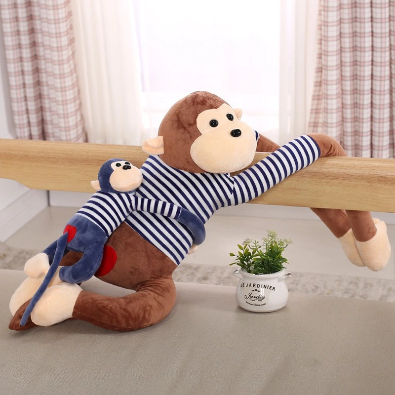 Striped Monkey Plush Toy Doll Color Long Arm Monkey Curtain Pendant Wedding Grab Machine Doll Gift