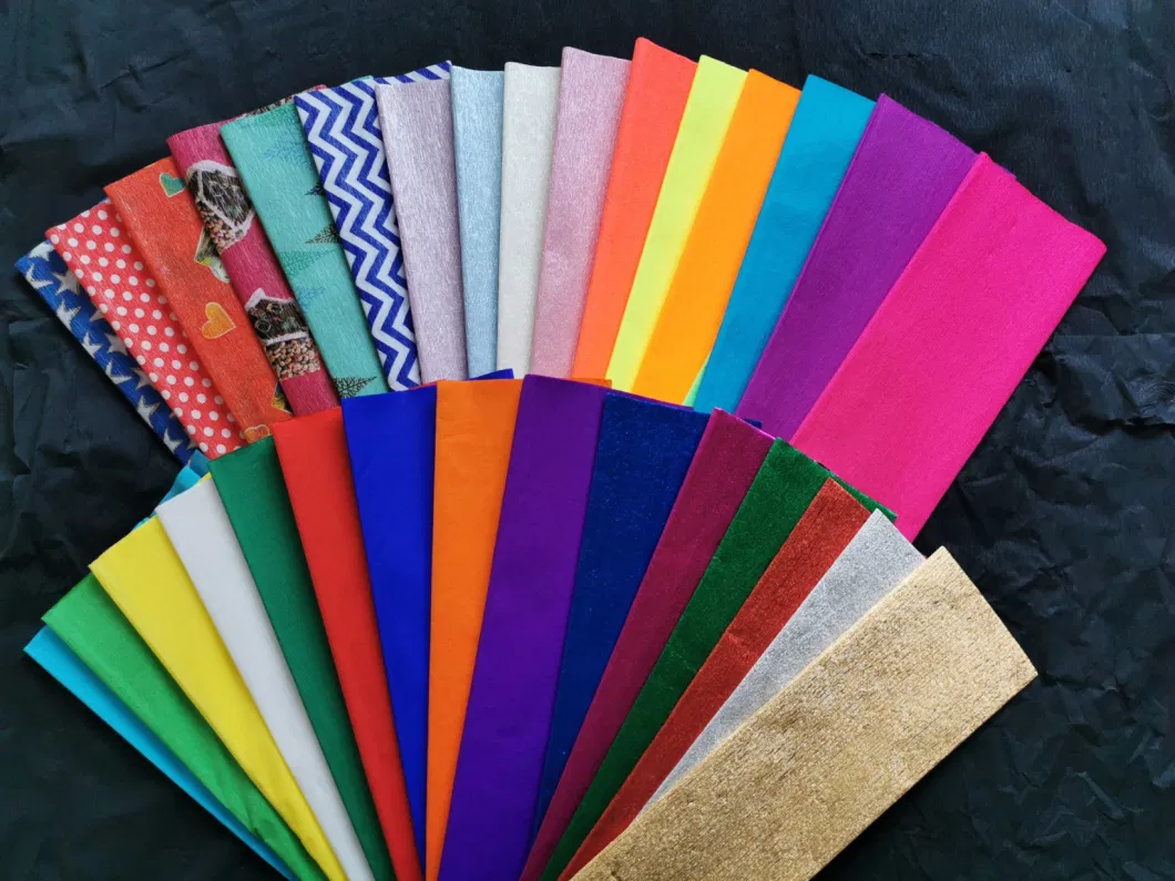 Different Color Crepe Paper for DIY Material