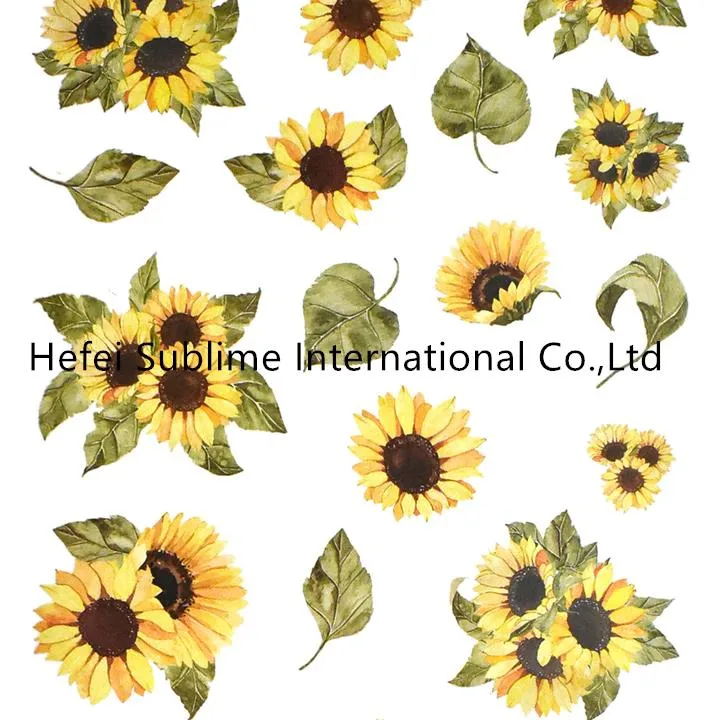 Sunflowers Floral Medley Paper Craft Sticker Sheet, 1-1/2-Inch, 66-Piece