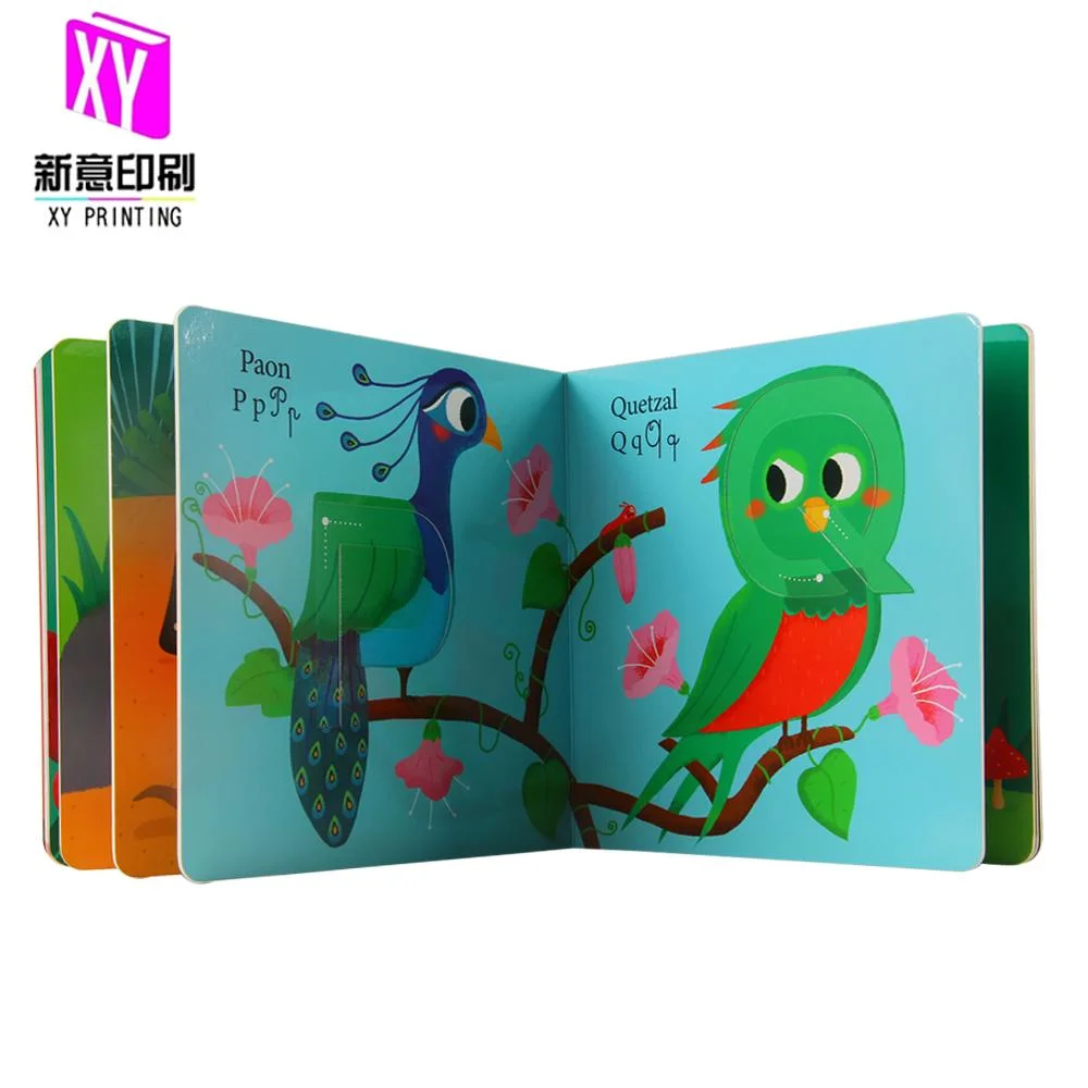 Custom Printing Book Easy Animal Words Book for School Kids Children Fancy Art Surface Finish Work Paper Board Color