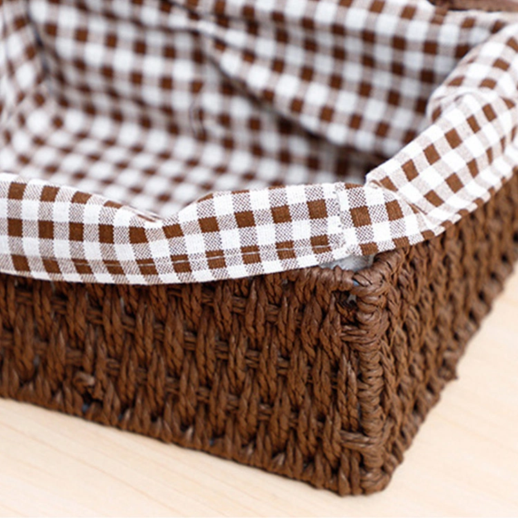 Receive Basket Wicker Weaving Idyllic Wind Weaving Living Room Snacks Sundries Storage Basket