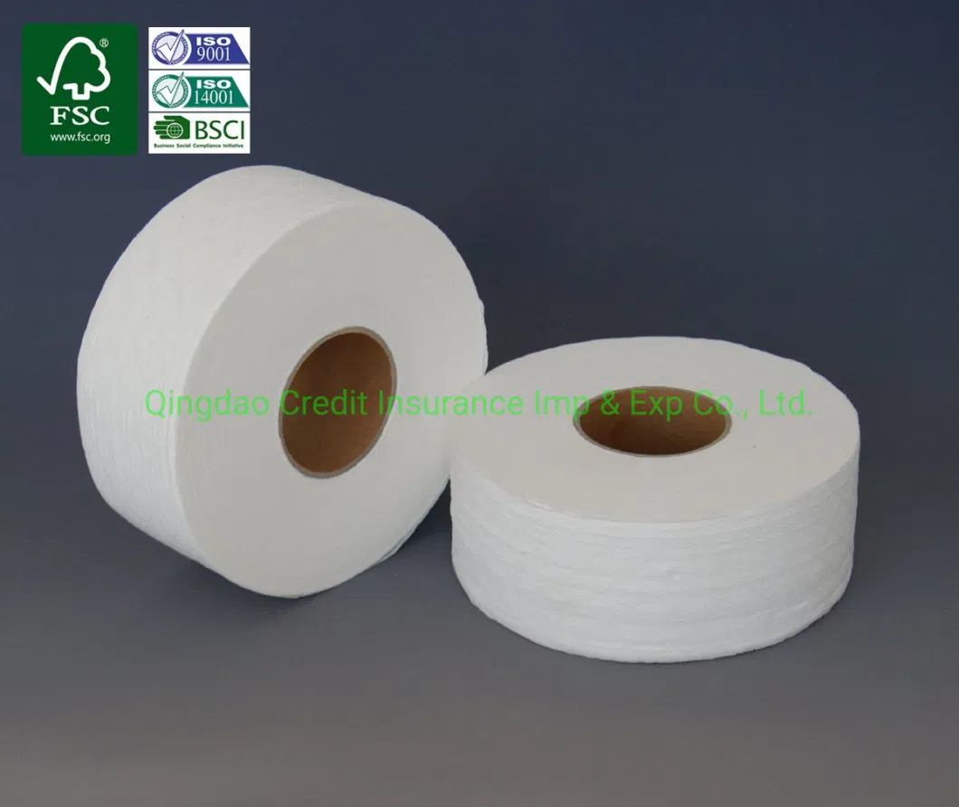 2ply Large Toilet Roll Paper Embossed No Fluorescent Jumbo Bath Tissue Jumbo Roll Toilet Paper