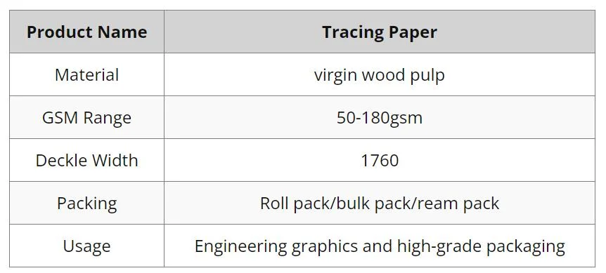 50-200GSM Tracing Paper A4 Size White Making Custom Tracing Paper