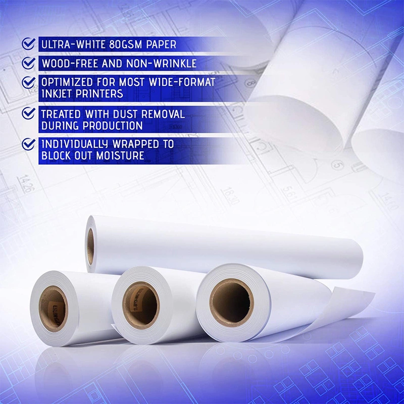 CAD Professional Drawing Paper Oil-Based Semi Transparent Uncoated Tracing Paper