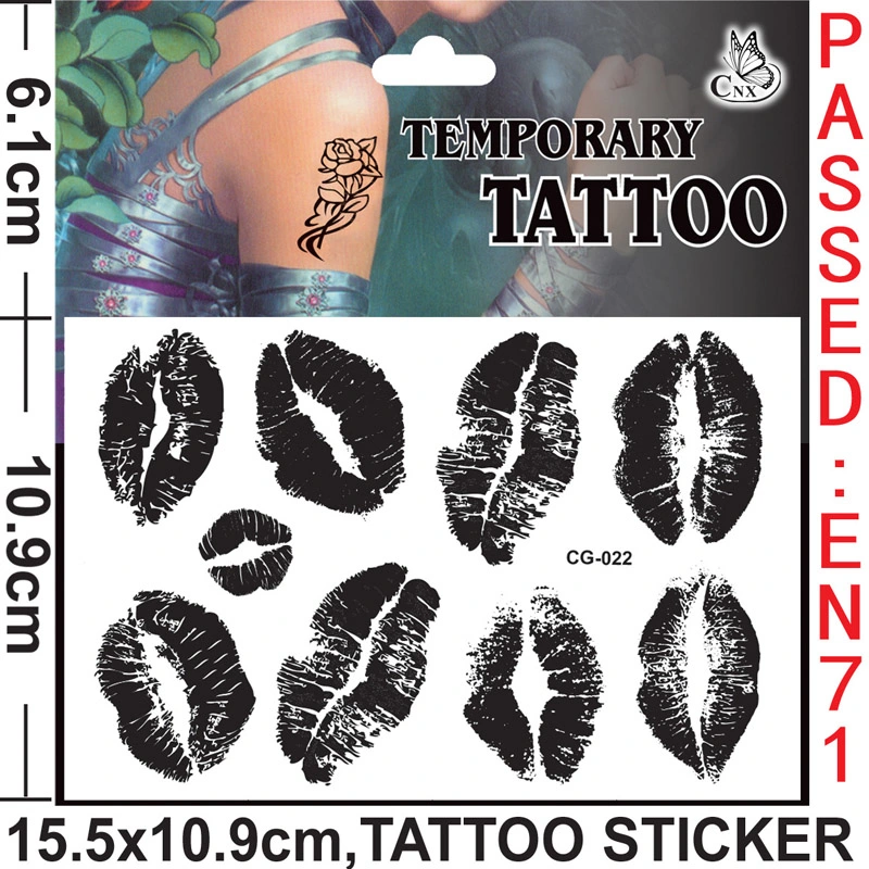 Kiss Lip Temporary Body Tattoo Sticker (CG022)