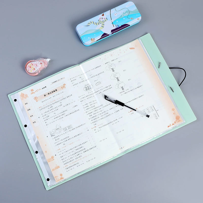 School A3 Colour PP Portable Examination Paper Display Book with Frisbee Button