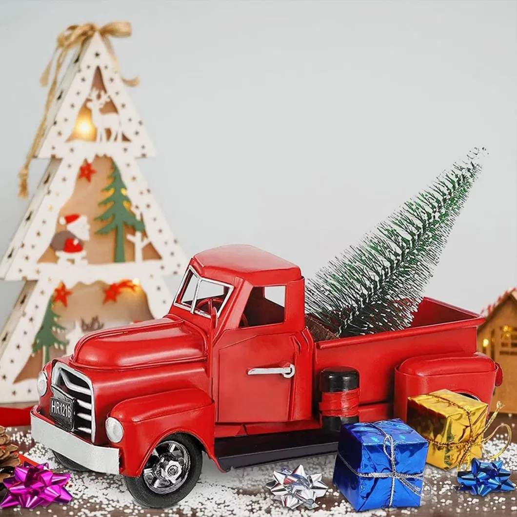 OEM Factory Customized Christmas Pickup Truck Wholesale Home Decor Craft Mini Holiday Truck Christmas Hanging Decorations Manufacturer in China