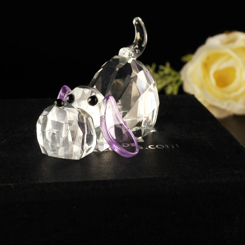 Crystal Gifts, Crystal Animals Lovely Dog Figurine Decoration