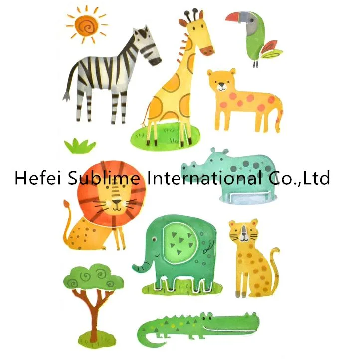 Safari Animals Puffy 3D Sticker Sheet, 1-1/2-Inch, 12-Piece