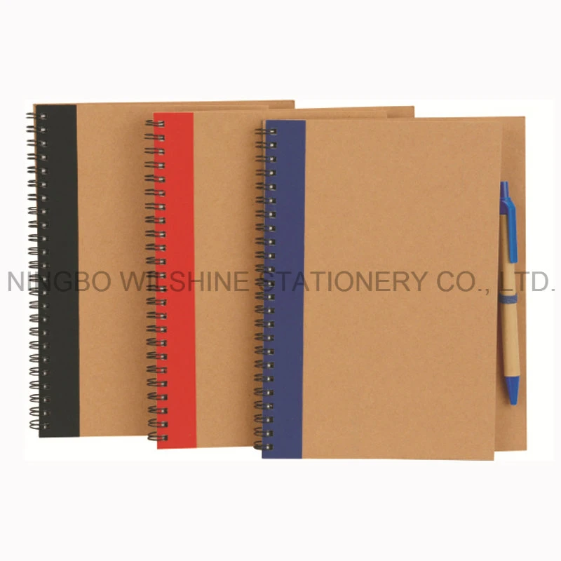 Recycled Paper A5 Note Book with Pen for Promotion (SNB106)