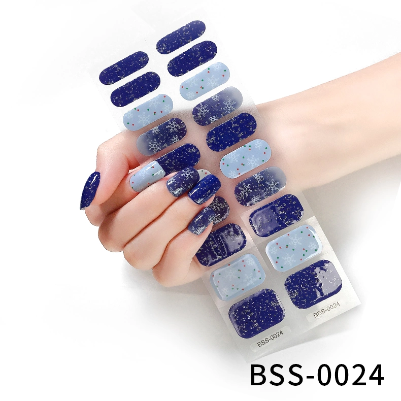 20PCS/Set Non-Toxic Nail Product Gel Nail Wraps Custom Printed UV Nail Art Stickers