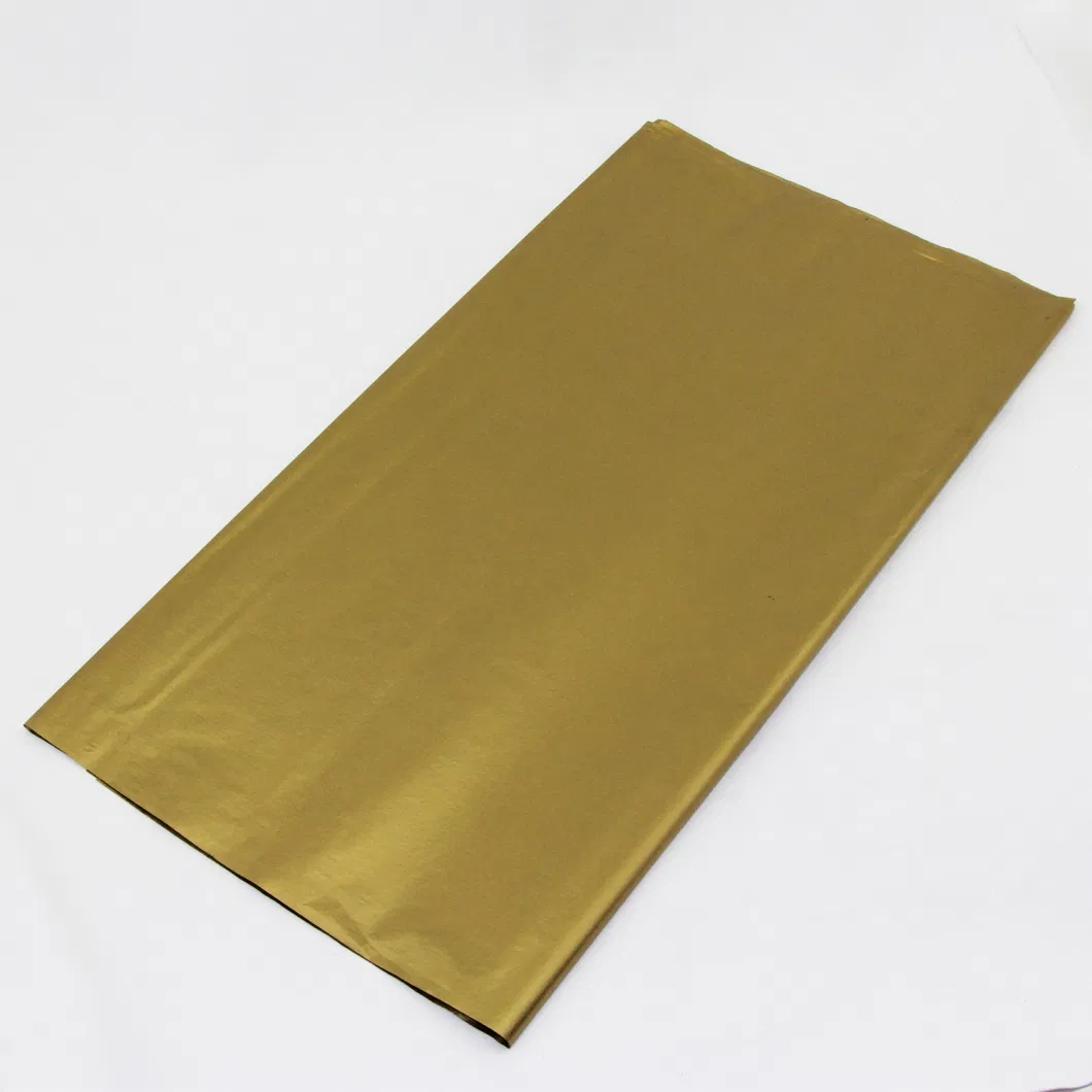 Full Printed Metallic Gold Color Wrapping Tissue Paper