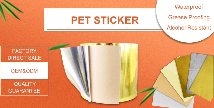 China Factory Transparent Pet Sticker Paper