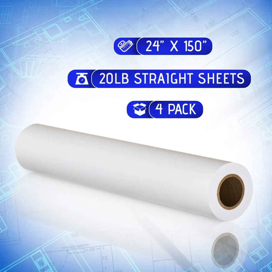 Customized Size Hot Sales High White Engineering Paper Oil Translucent Tracing Paper