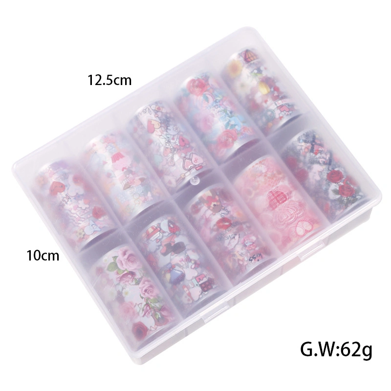 Nail Art Stickers Flame Lips Love Butterfly Floral Plaid Series Starry Sky Transfer Paper