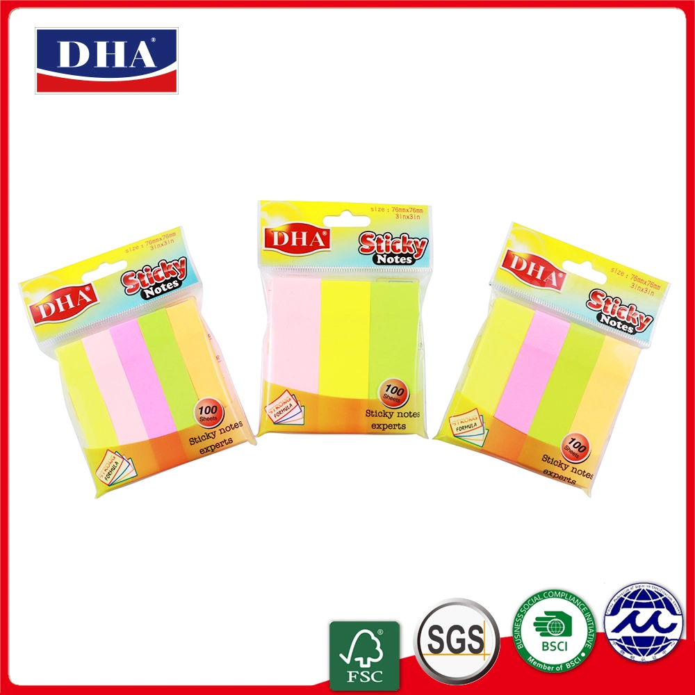 Custom Multiple Colors Sticky Notes Pads 19*76mm Offset Paper