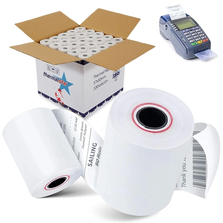 Thermal Paper in Small Rolls Used as Receipts in Banks, Shops Restaurant, Transportation