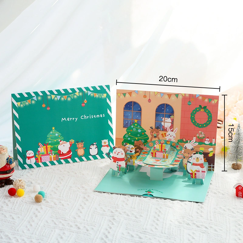 Wholesale 3D Pop up Christmas Holiday Greeting Cards Papercraft Gift