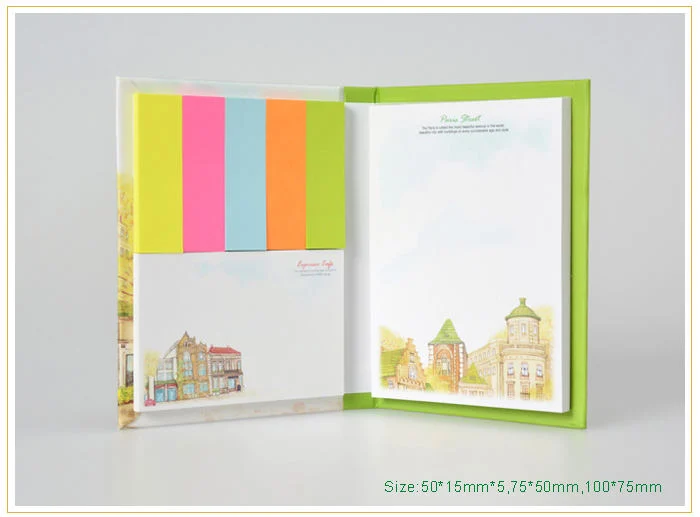 Customize Kraft Hard Cover Color Sticky Notes Office Memo Pads with Magnet