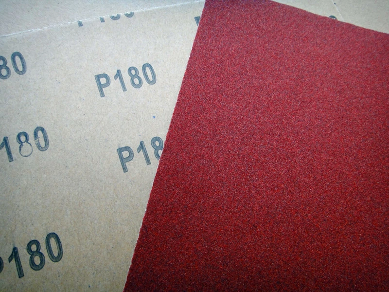 Abrasive Paper Red Color Aluminum Oxide C-Weight Craft Paper Wall Polishing