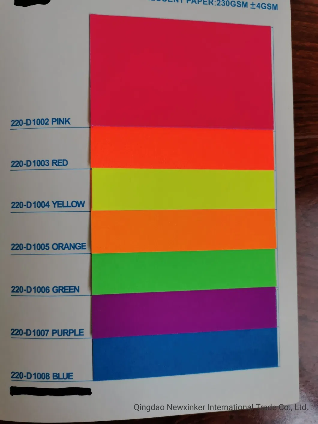 80GSM, 170GSM, 230GSM Fluorescent Neon Paper for DIY Handicraft