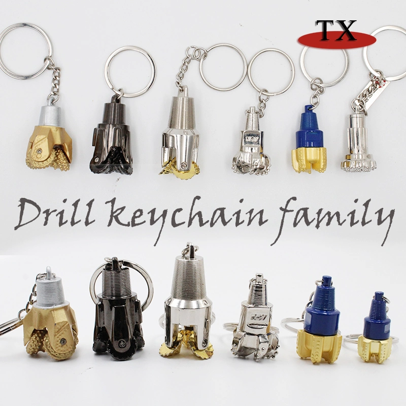 Petroleum Industry 3D Tricone Drilling Bit Pits Key Chain