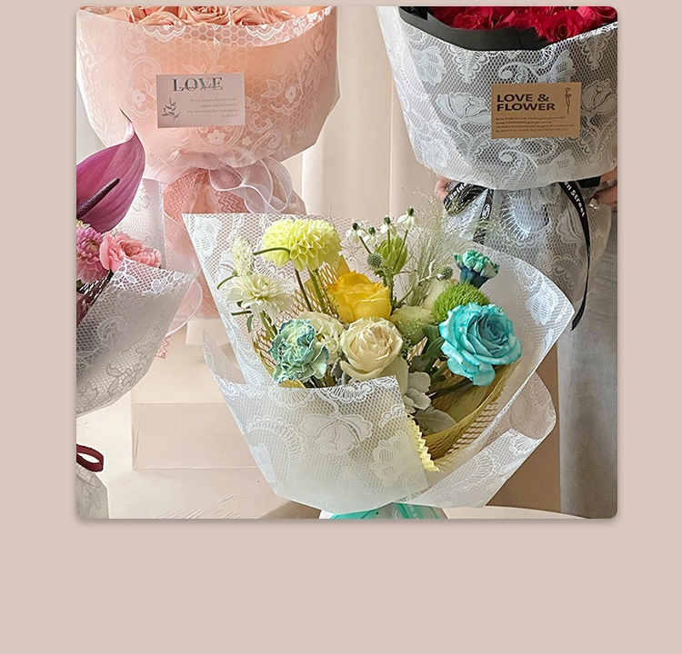 Lace Solid Color Series Transparent Flower Gift Wrapping Paper