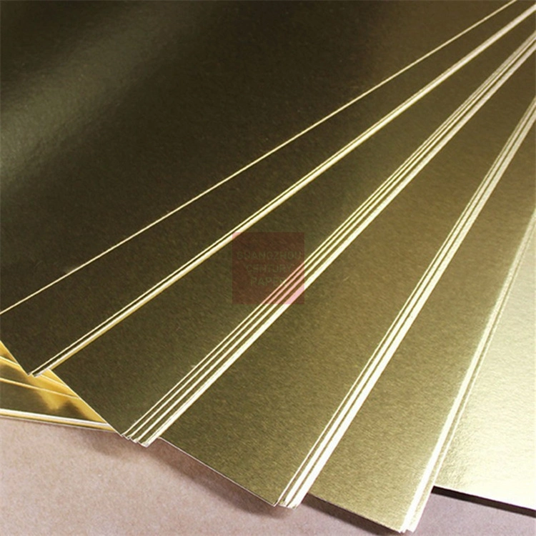 Hot Selling 250 GSM A4 Mirror Foil Metallic Board Gold Silver Cardstock Holographic Paper