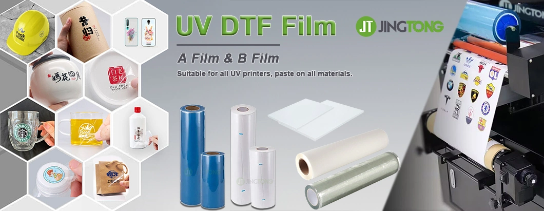 A3 UV Dtf Sheets and B Roll UV Dtf Film Stickers Pet Heat Transfer Paper for DIY on Glass, Leather, Metal, Acrylic