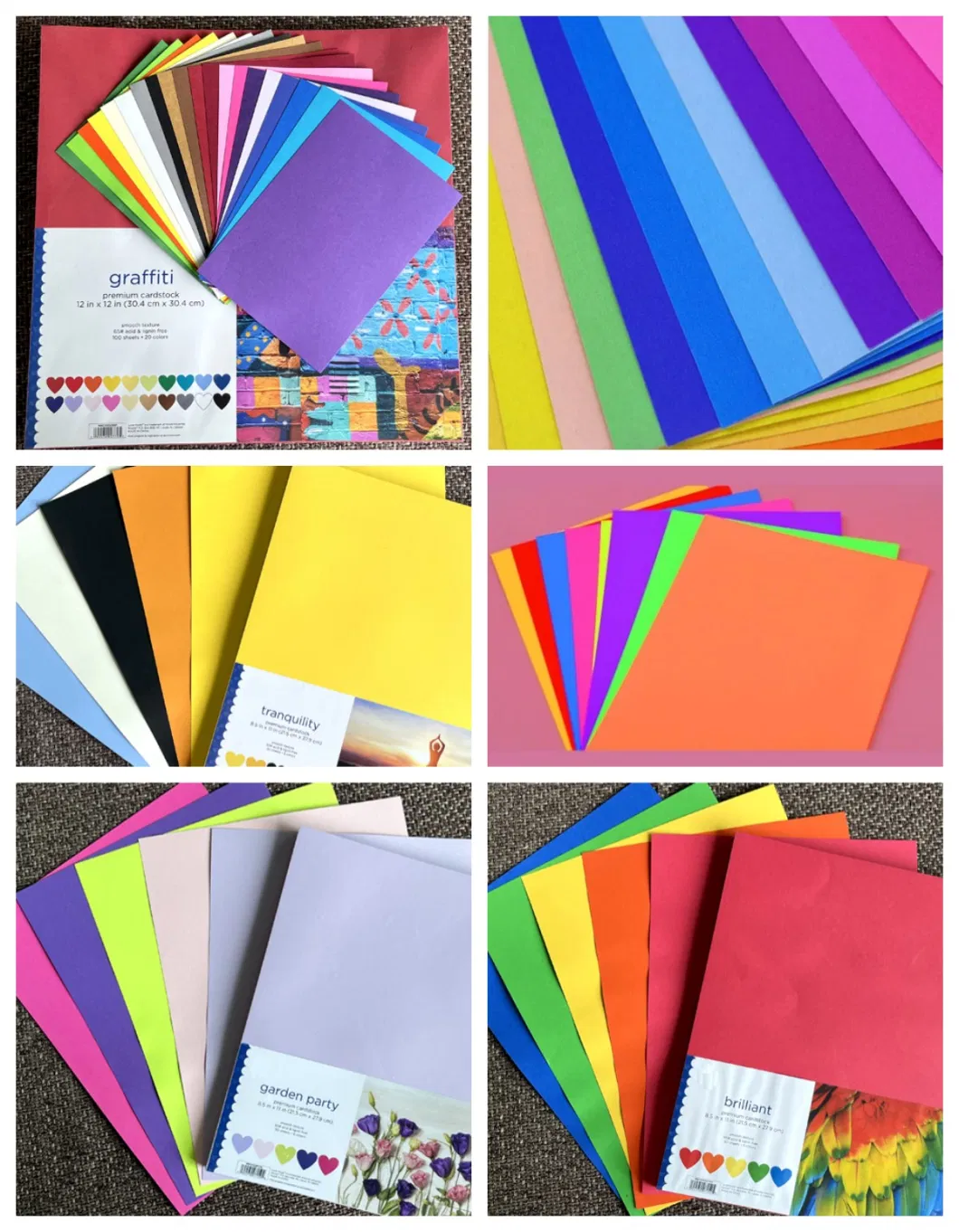 250g Hot Sell A4 Color Cardboard Paper 50 Sheets