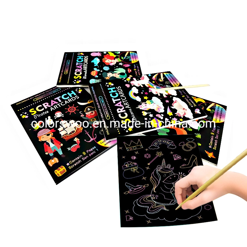 Magic Scratch Paper Scratch Books Scratch Art for Kids-Unicorns