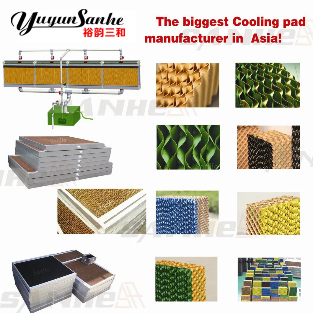 5090/7090/7060 Color Paper Industrial/Cool Cell/Evaporative/Honey Comb Cellulose/Wet Curtain/Cooling Pad for Greenhouse/Poultry/Swine Farm/Air Cooler/Pig House