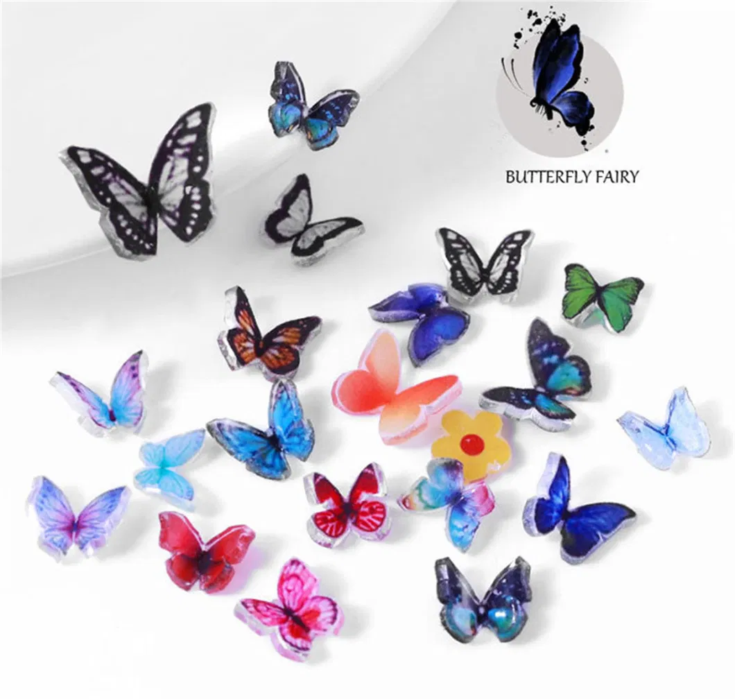 Nail Shrink Butterfly Net Red Hot Butterfly Ornaments Japanese DIY Nail Decoration Heat Shrink Machine Finished Butterfly Nail Stickers