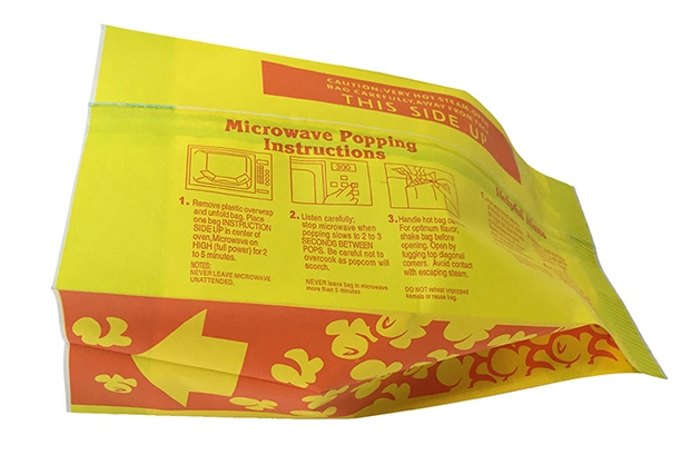 Wholesale Folding Security Seal Custom Design Greaseproof Paper Popcorn in a Paper Bag in The Microwave