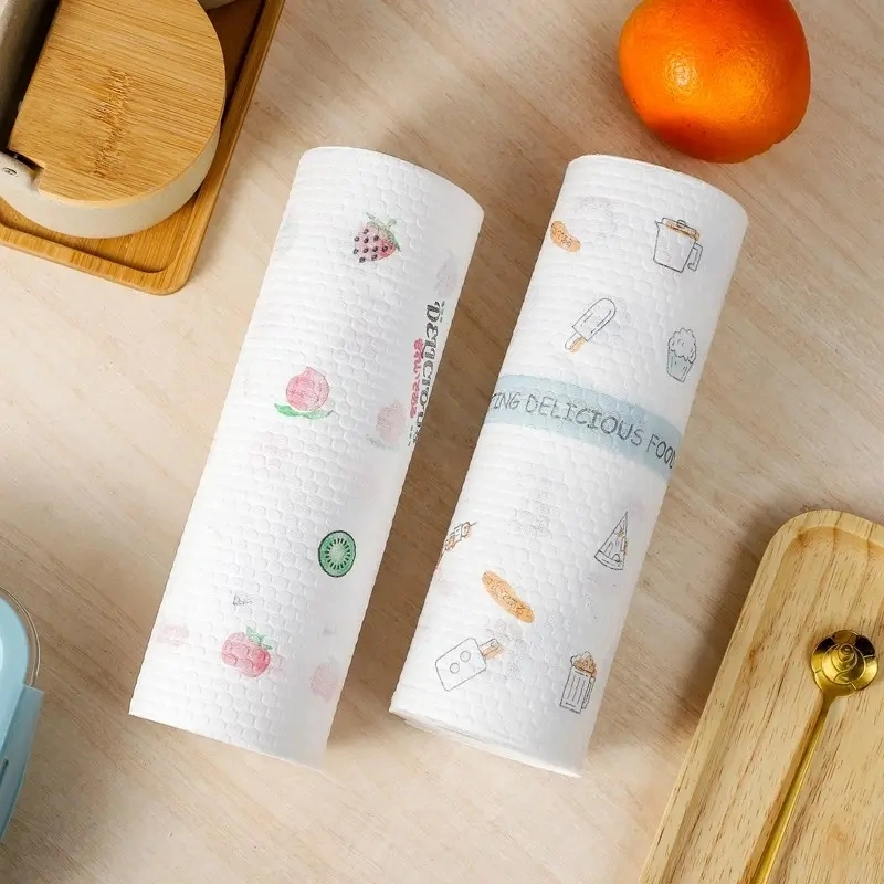 Low Price Spunlace Disposable Kitchen Cleaning Kitchen Tissue Roll Paper Towel