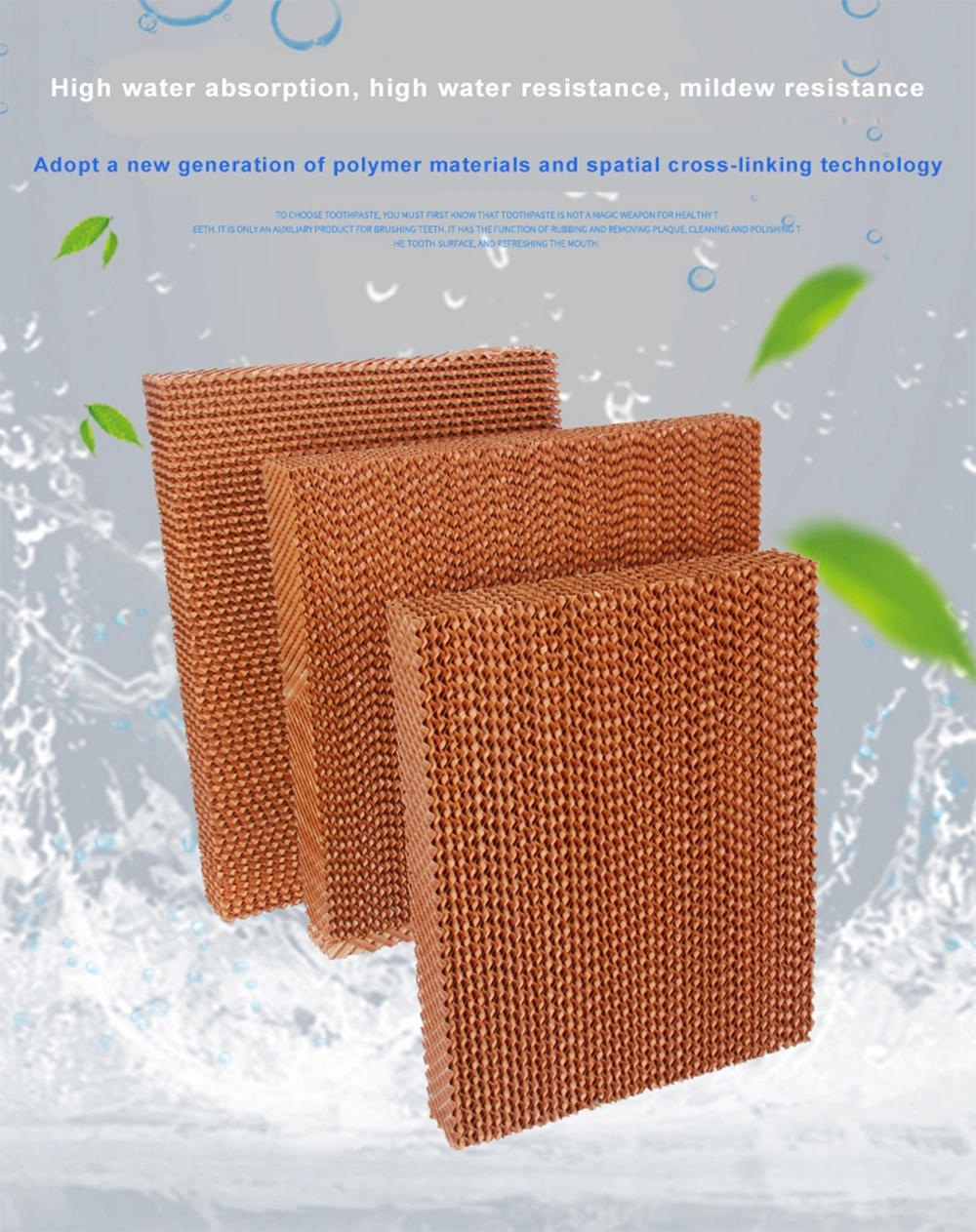 5090/7090/7060/6090 Color Paper Cool Cell Pad/Evaporative Honey Comb Cellulose/Wet Curtain/Cooling Pad for Greenhouse/Poultry/Swine Farm/Air Cooler/Pig House