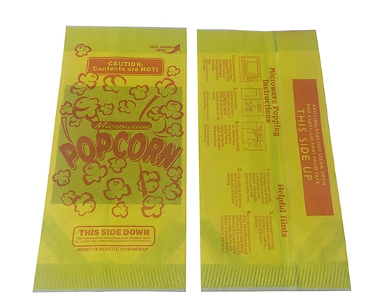 Wholesale Folding Security Seal Custom Design Greaseproof Paper Popcorn in a Paper Bag in The Microwave