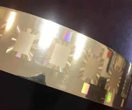 Silver Gold Metellic Transfer Hot Stamping Holographic Laser Foils for Paper Packaging